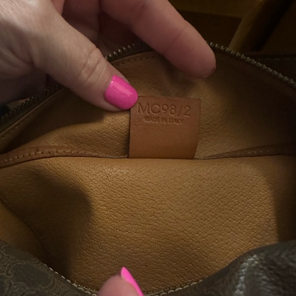 Celine Brown Macadam Handbag w/Strap - Picture 9 of 10